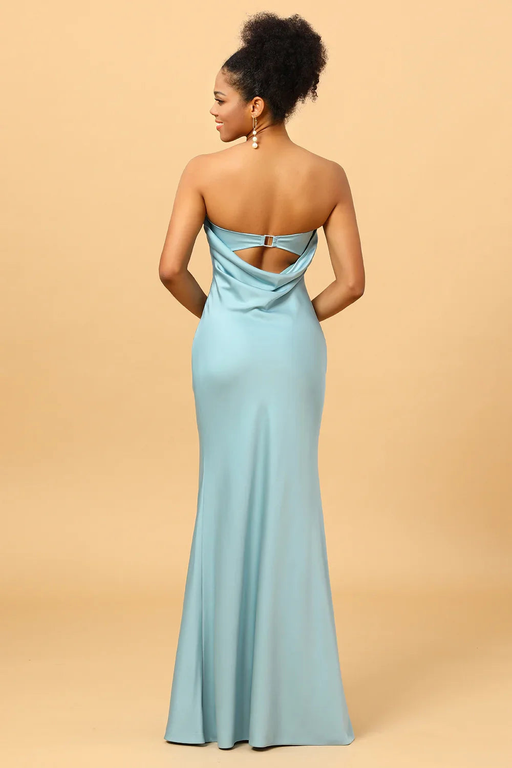 OKBBN's enchanting backless mermaid, shoulder baring, and satin Bridesmaid Dresses