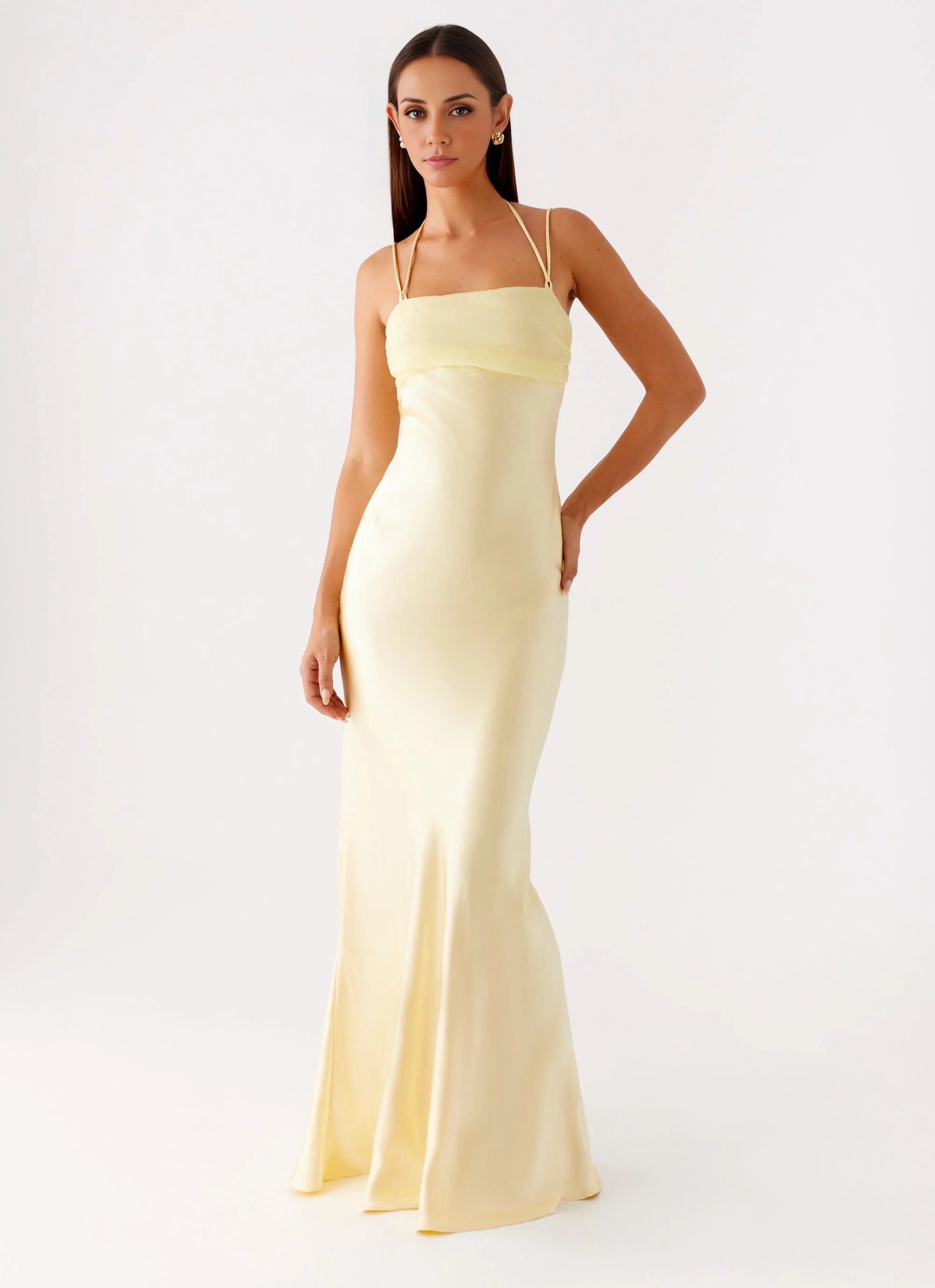 OKBBN's exquisite and classic square neckline perfectly complements the simple and sharp contours of Prom Dresses
