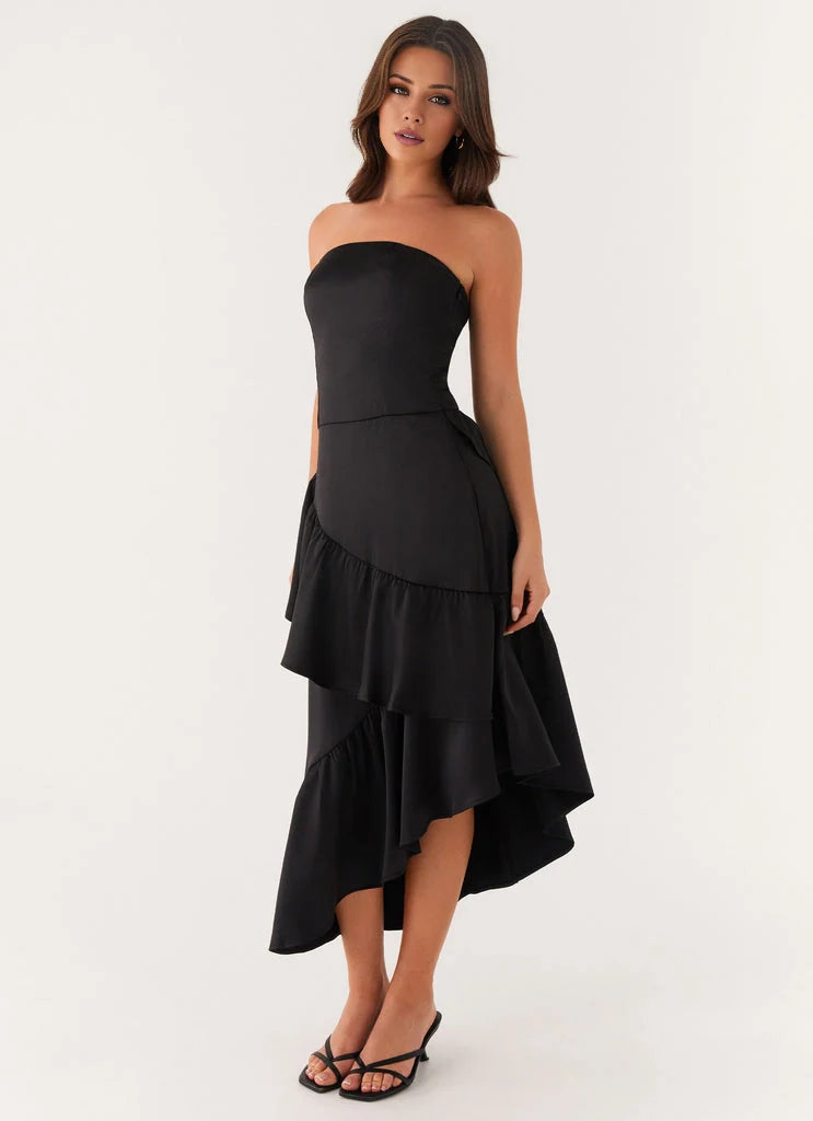 OKBBN's exquisite and elegant luxurious satin fabric has an excellent drape, with off shoulder full lining Prom Dresses
