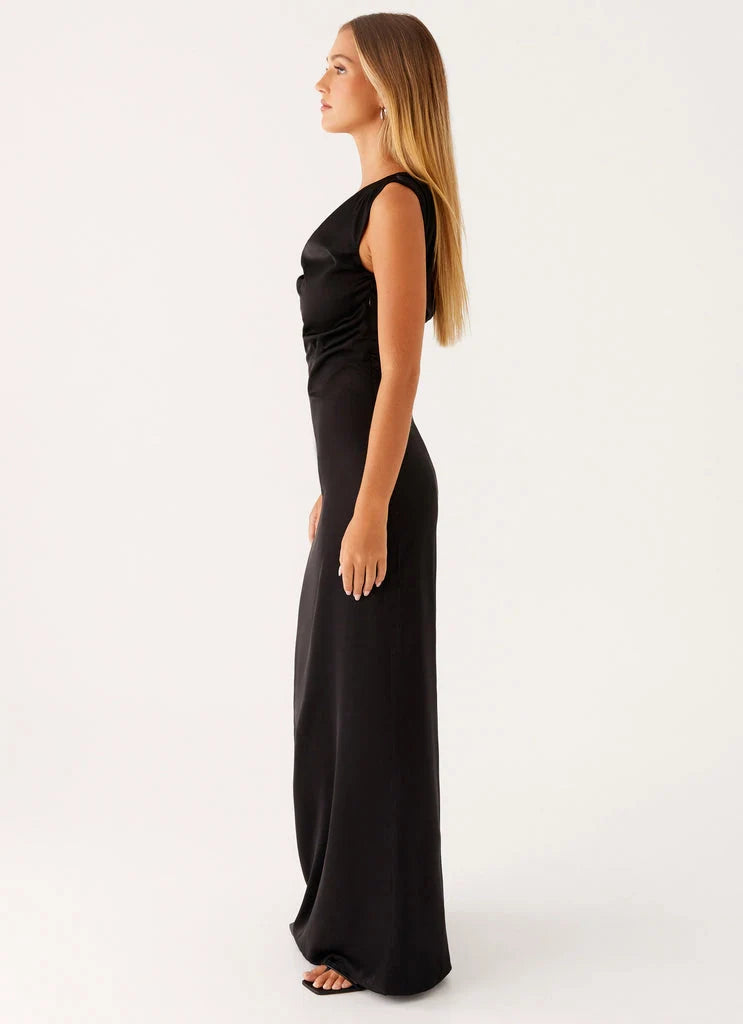 OKBBN's exquisite satin off shoulder fully lined silhouette with excellent drape, Homecoming Dresses