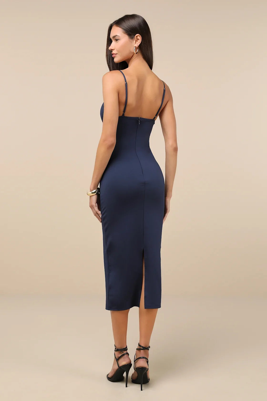OKBBN's exquisite slim fit slim shoulder straps, tight fitting medium length Homecoming Dresses