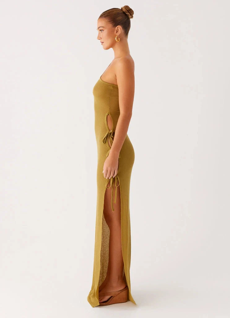 OKBBN's highly anticipated unlined ultra long semi transparent knitted fabric Homecoming Dresses
