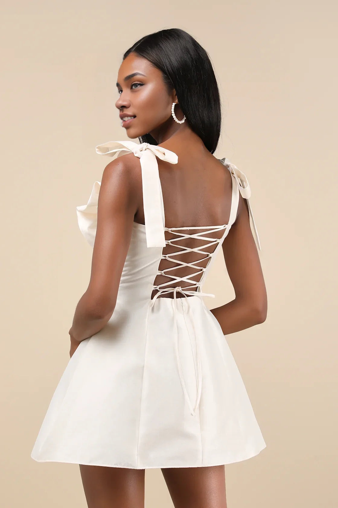 OKBBN's luxurious and charming taffeta bow tie mini Homecoming Dresses