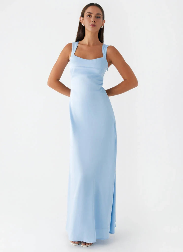 OKBBN's luxurious round neck, elegant and flowing, with a fully lined design, Homecoming Dresses