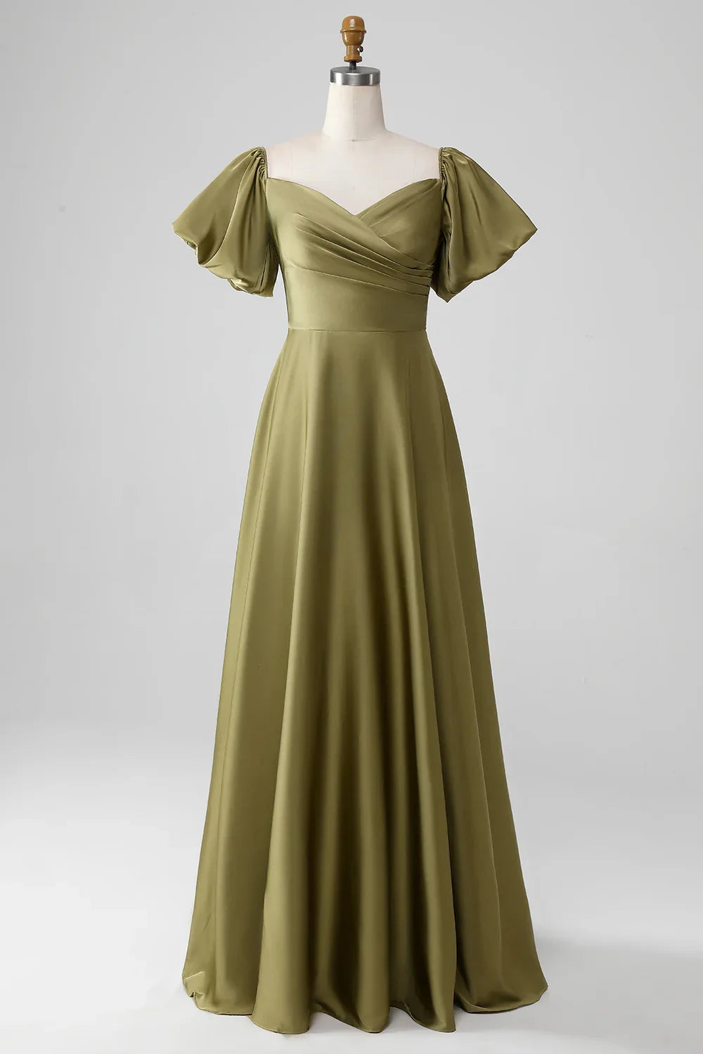 OKBBN's stunning A-line off shoulder long short sleeved Bridesmaid Dresses