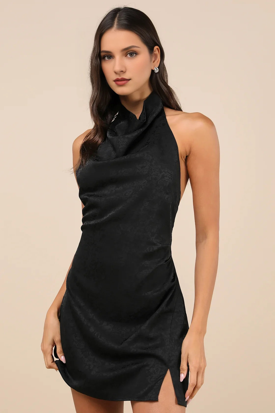 OKBBN's stunning short jacquard backless mini Homecoming Dresses