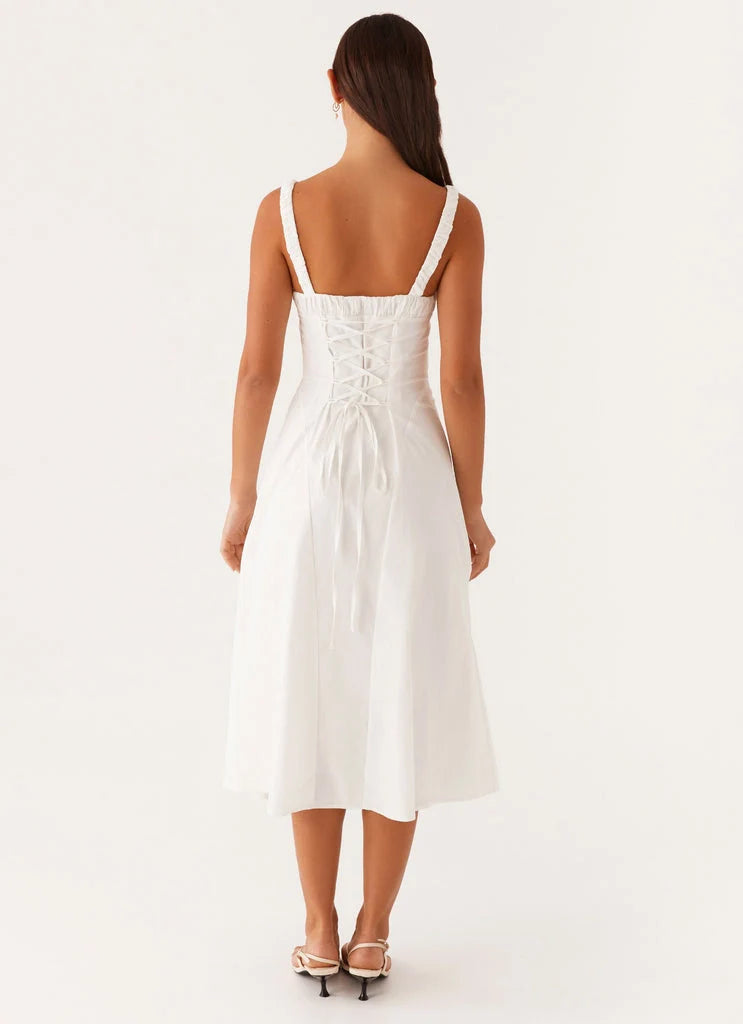 OKBBN's stylish square neckline and back cinching elegant and flowing Prom Dresses