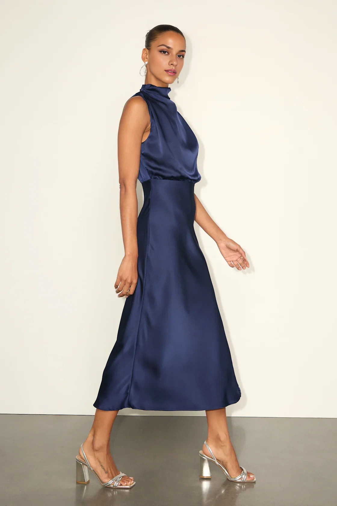 OKBBN's unique and charming satin asymmetric medium length Homecoming Dresses