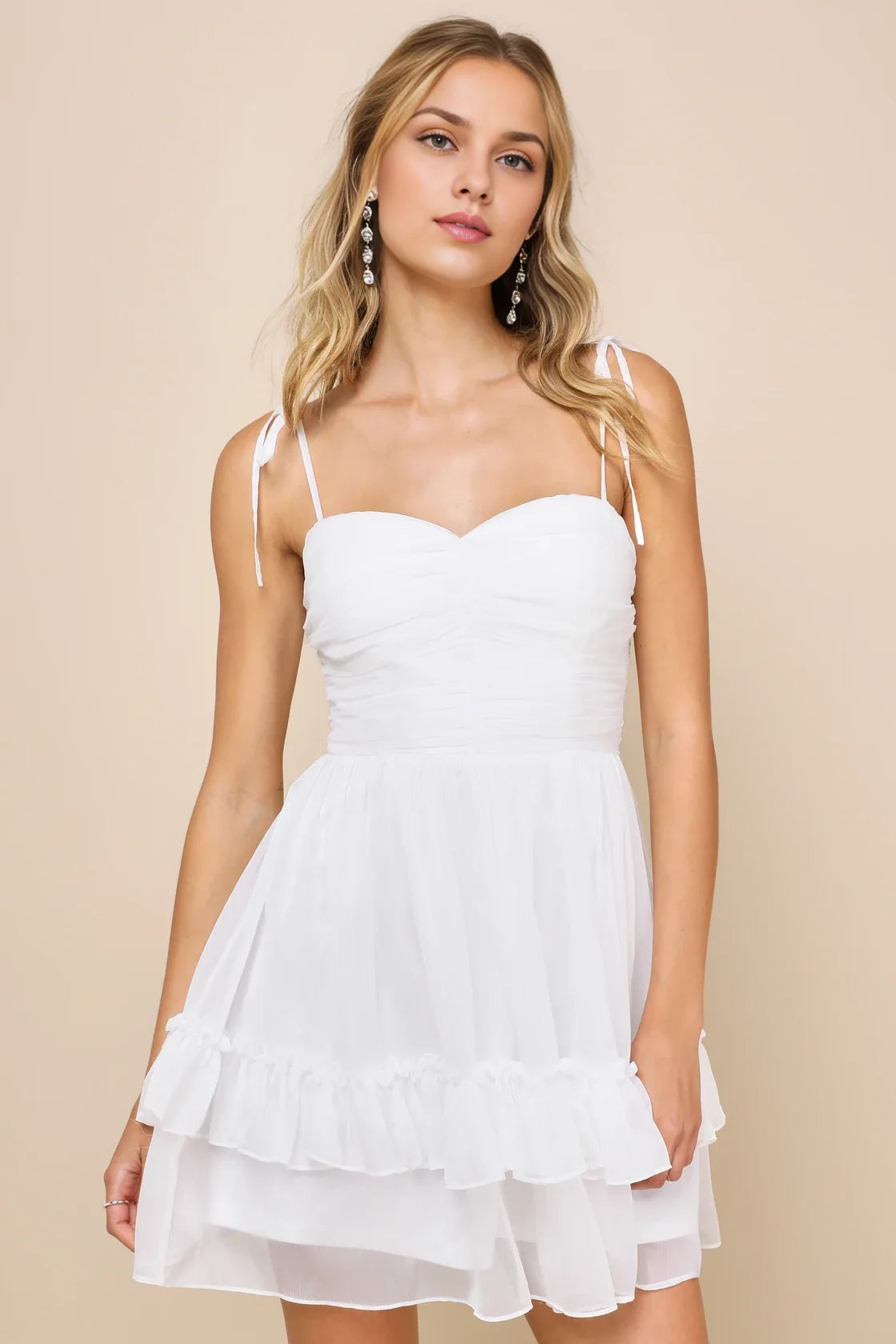 OKBBN charming chiffon ruffle edge lace mini Homecoming Dresses