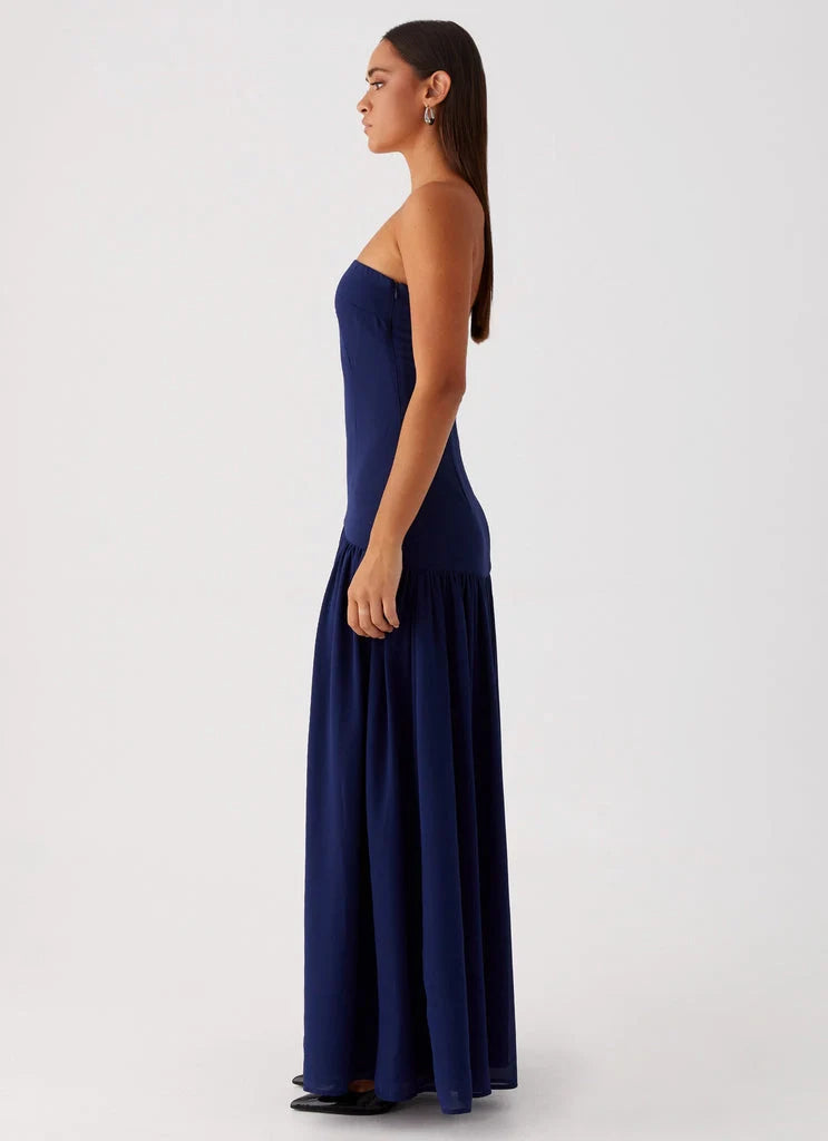 OKBBN charming front slit chic lining tight fitting body slimming off shoulder Prom Dresses