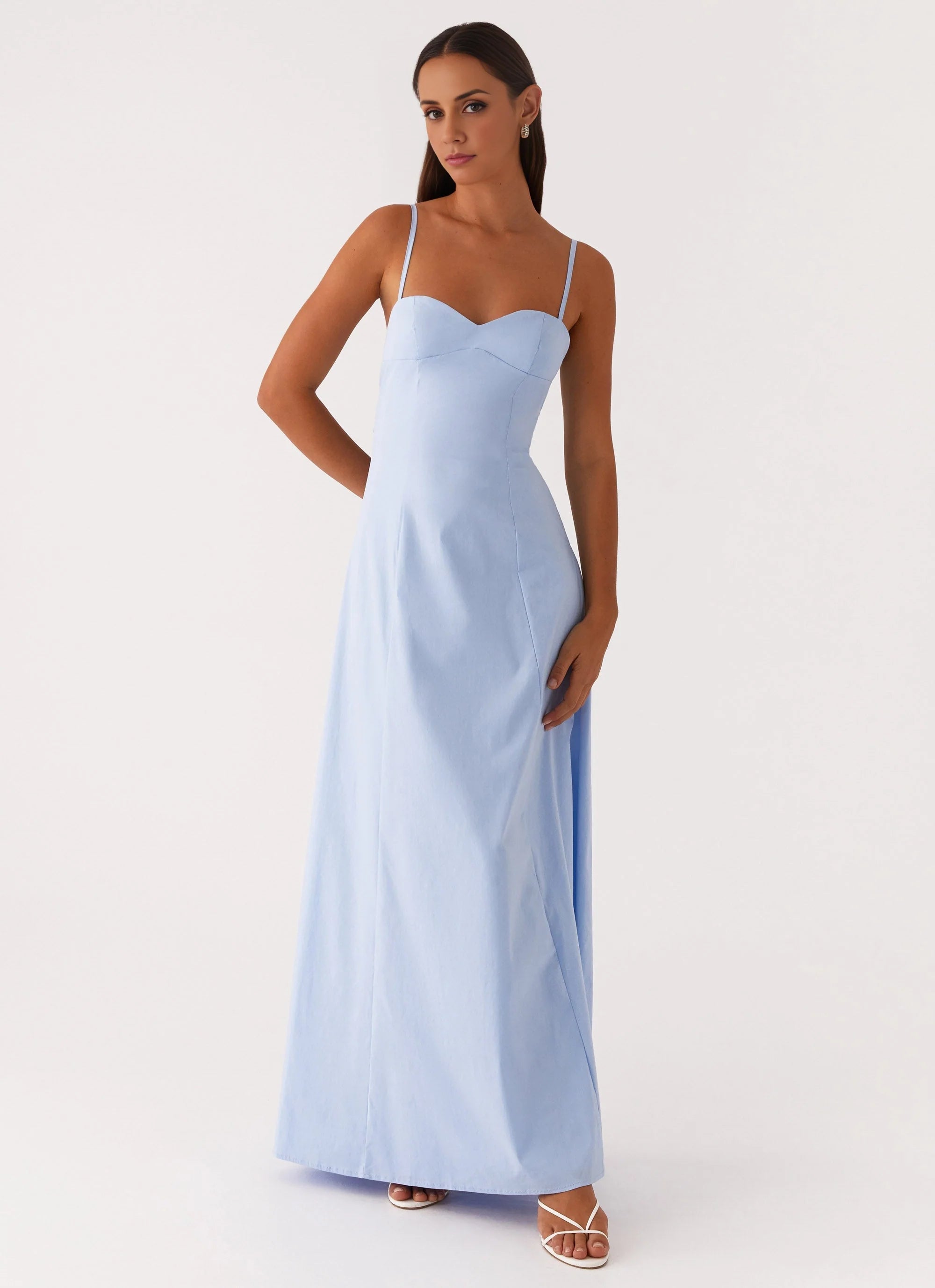 OKBBN charming heart-shaped neckline backless flared skirt Prom Dresses