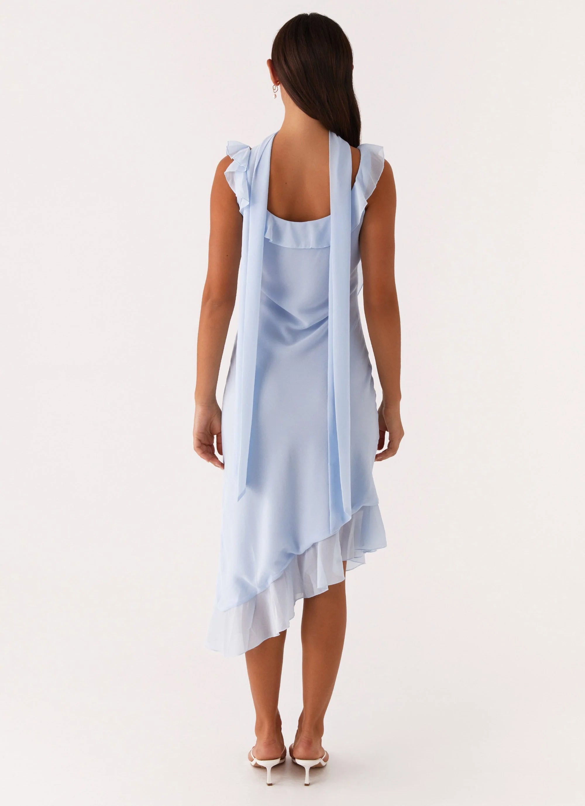 OKBBN elegant and romantic ruffle collar with flowing decoration Prom Dresses