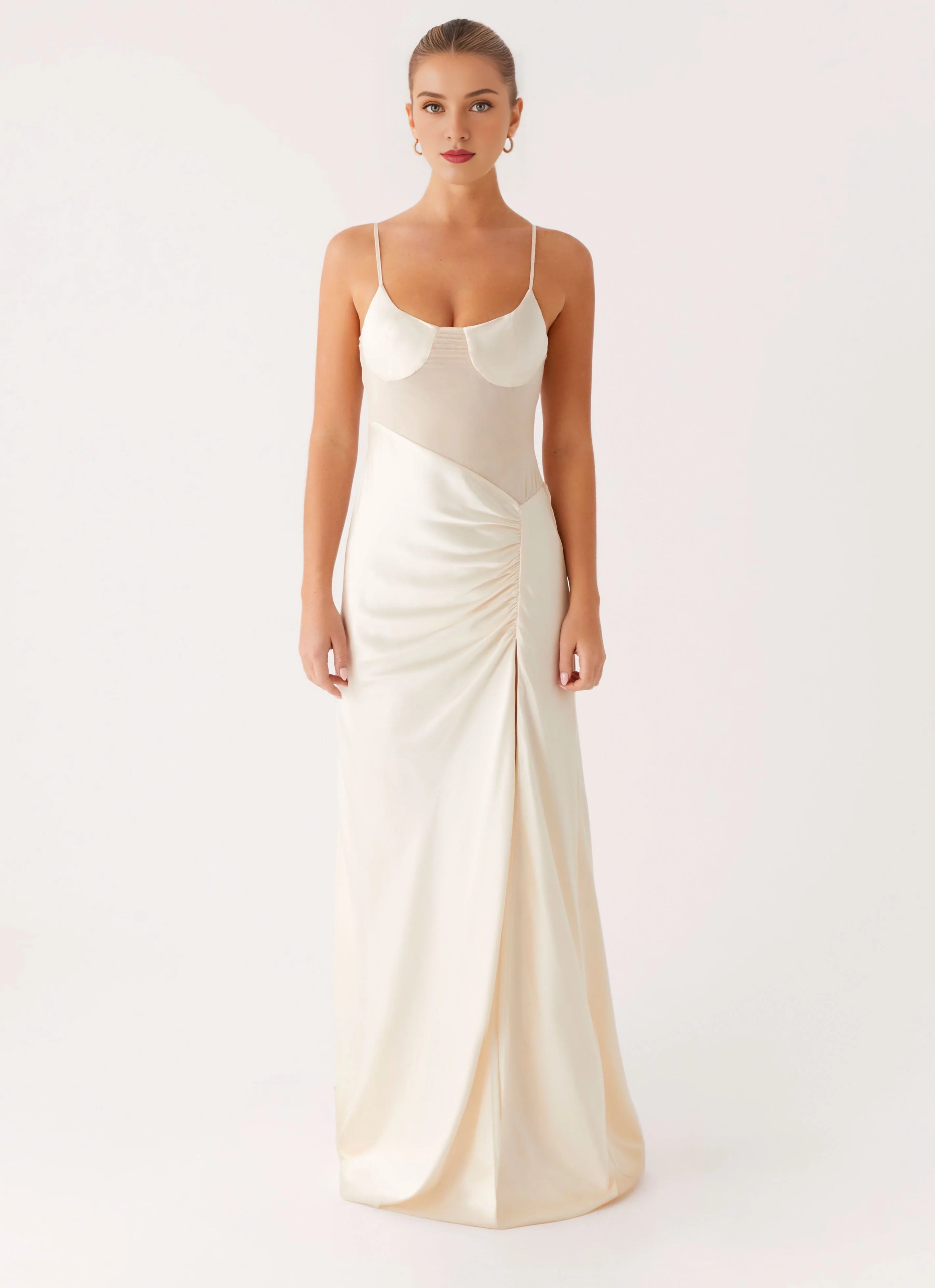 OKBBN elegant heart-shaped neckline with front pleats, tight corset, Homecoming Dresses