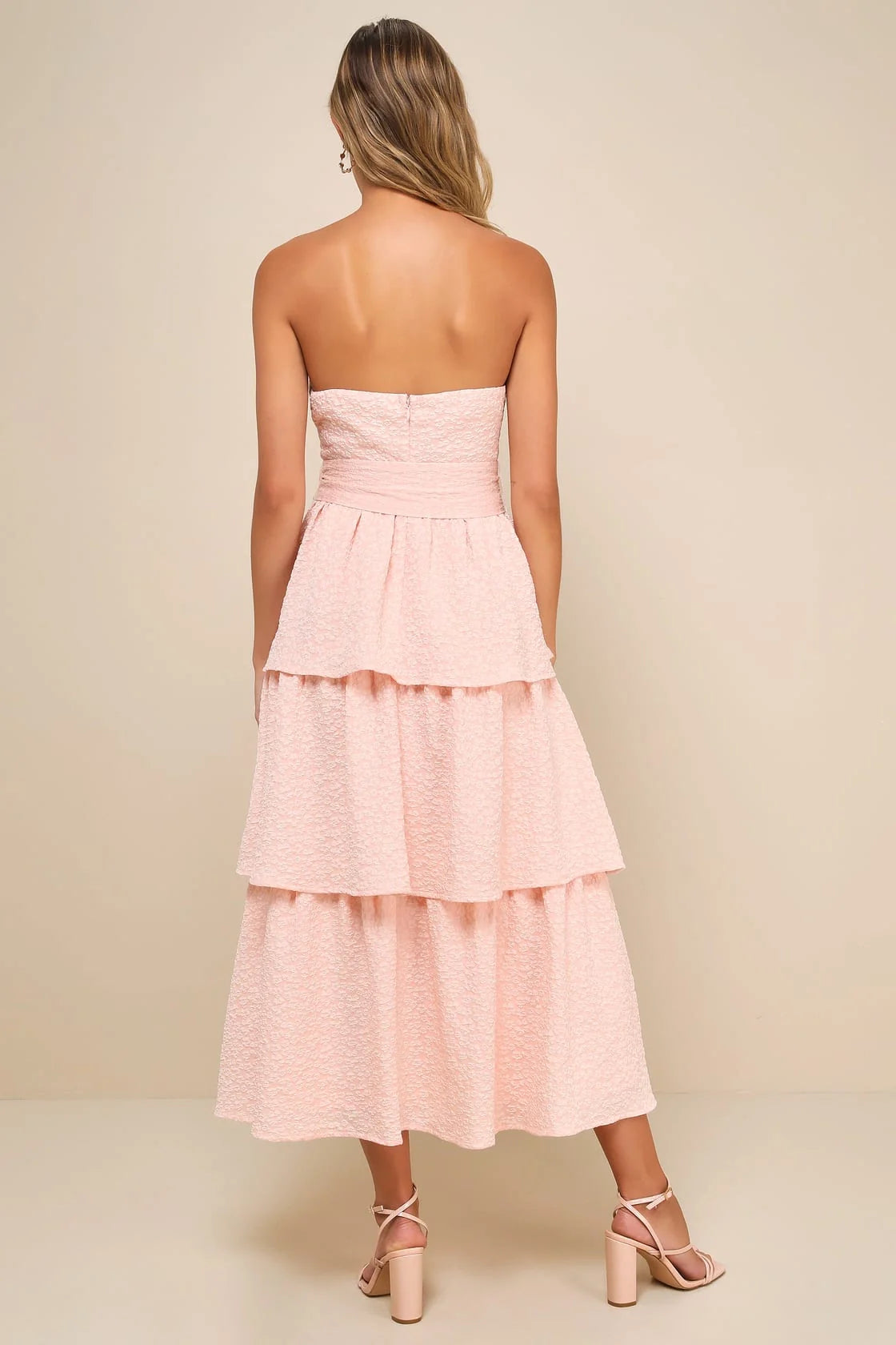 OKBBN elegant jacquard off shoulder layered medium length Homecoming Dresses