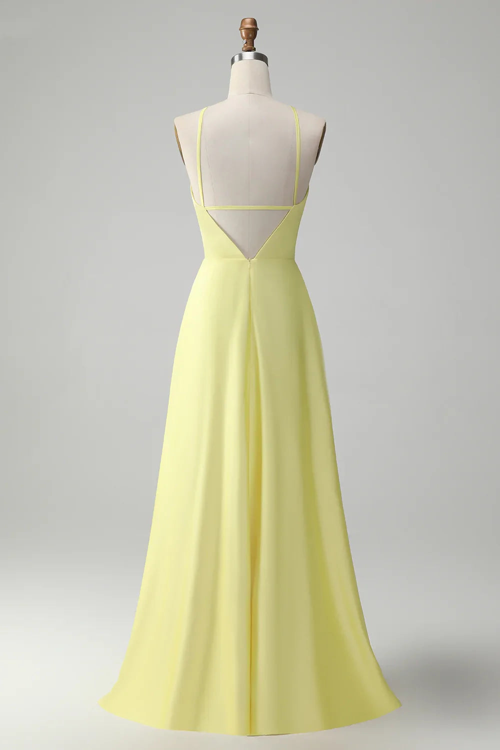 OKBBN fashion A-line backless pleated long floral Bridesmaid Dresses