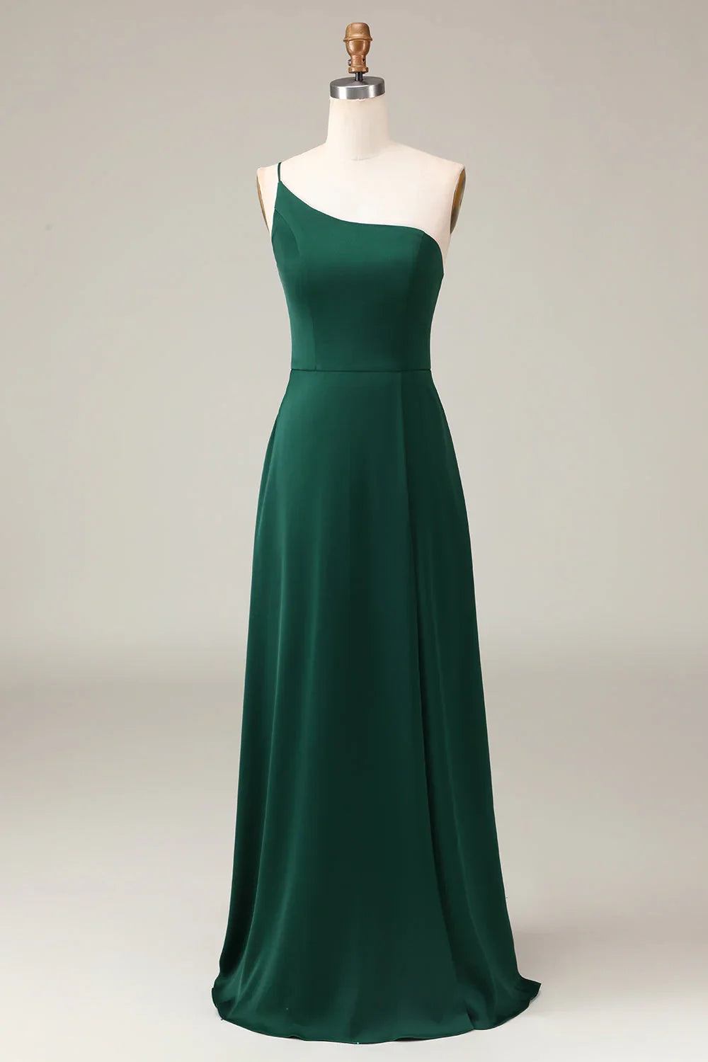 OKBBN fashionable and simple A-line shoulder and floor chiffon Bridesmaid Dresses