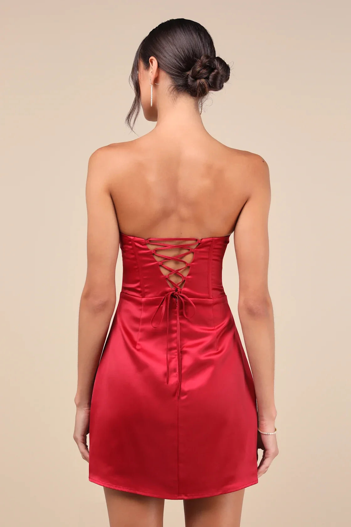 OKBBN sexy and perfect satin off shoulder tight mini Homecoming Dresses
