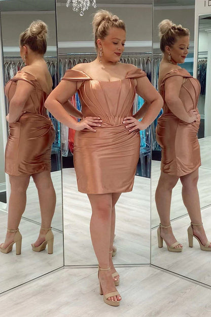 Off shoulder tight corset ruffled mini party dress