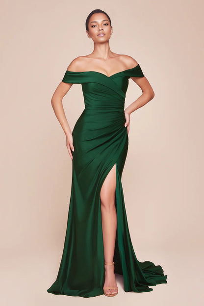 One shoulder tight fishbone corset with side slit dress
