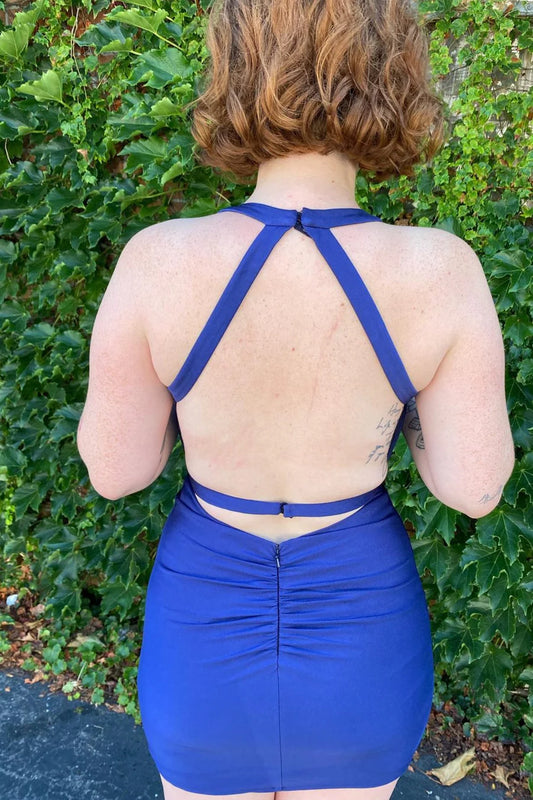 Regency Halter Tight Short Homecoming Dress
