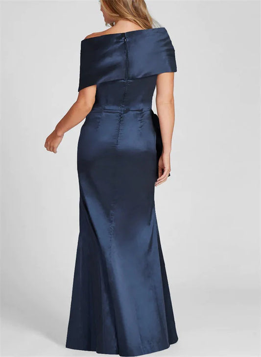 Tight off shoulder butterfly condensation long skirt