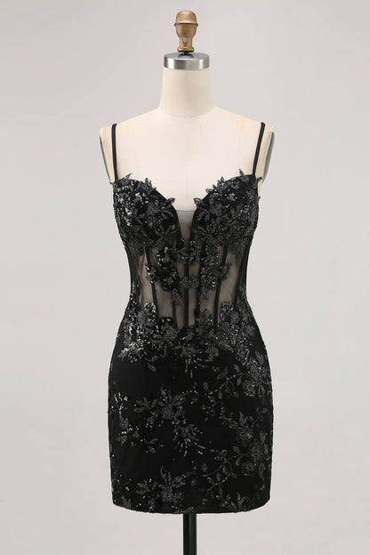 Sequin tight fitting short back to school dress