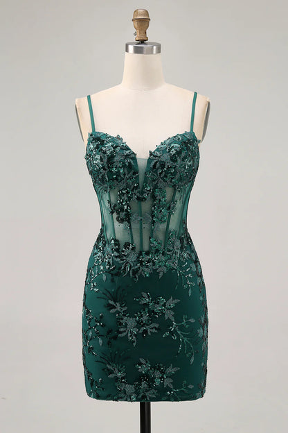 Sequin tight fitting short back to school dress