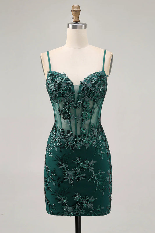 Sequin tight fitting short back to school dress