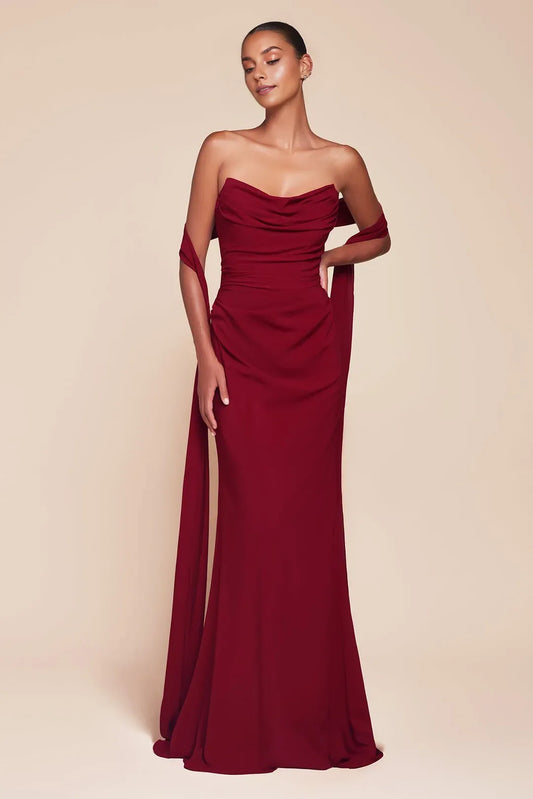 Sexy Burgundy scoop Backless zippe Sleeveless Floor length  side leg slit prom dress for bride for sale