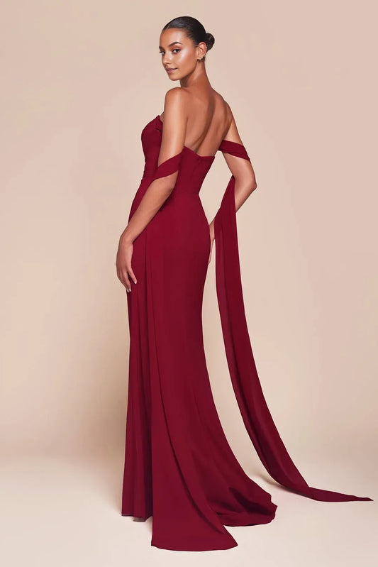 Sexy Burgundy scoop Backless zippe Sleeveless Floor length  side leg slit prom dress for bride for sale