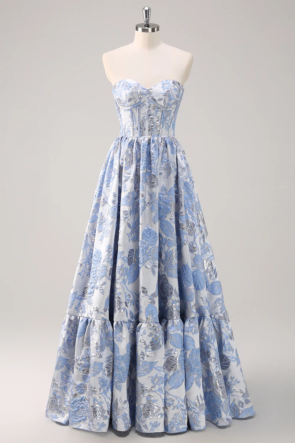Shiny and Cute Ball Dress Sweetheart Tight corset Brocade Ball Dress