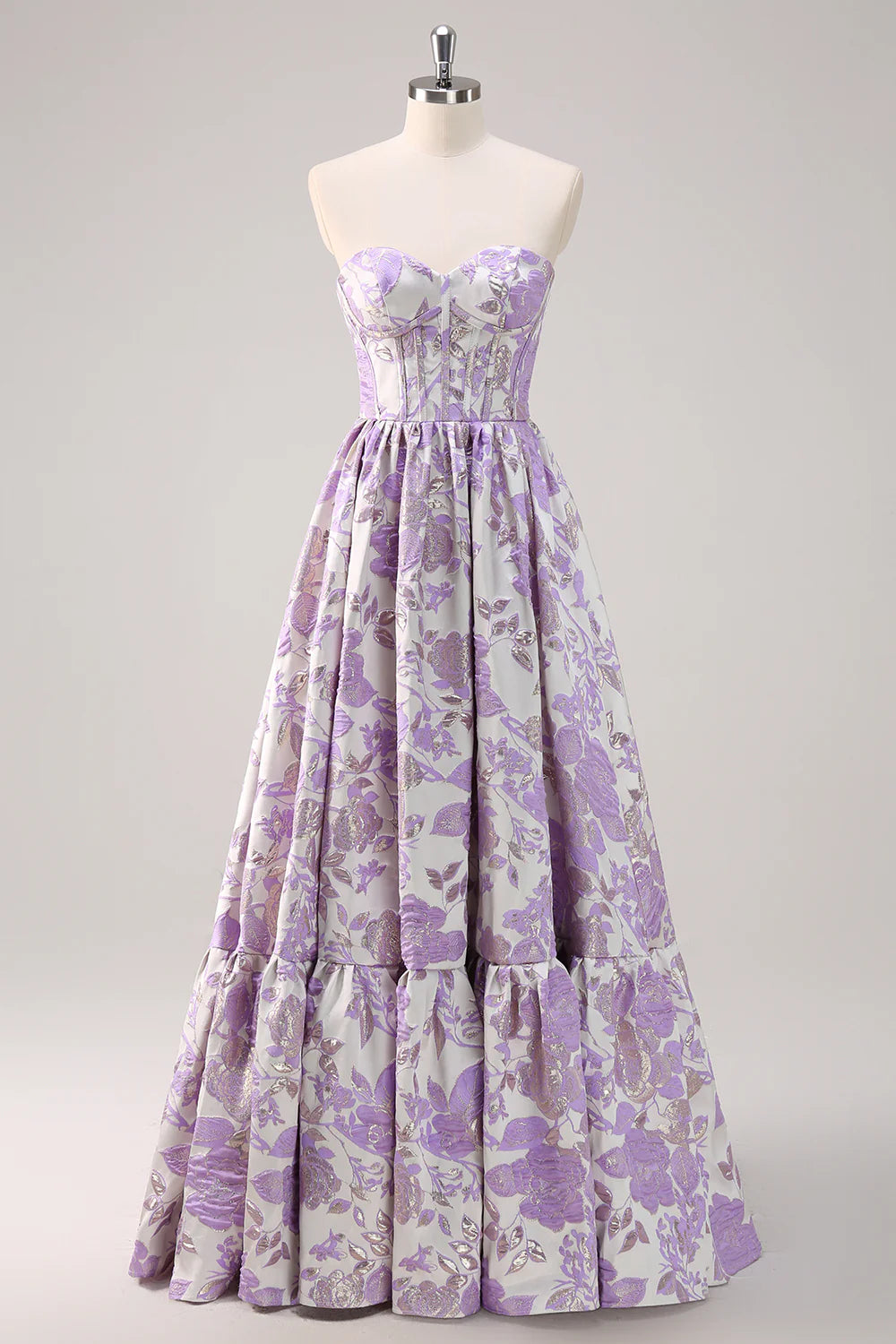 Shiny and Cute Ball Dress Sweetheart Tight corset Brocade Ball Dress
