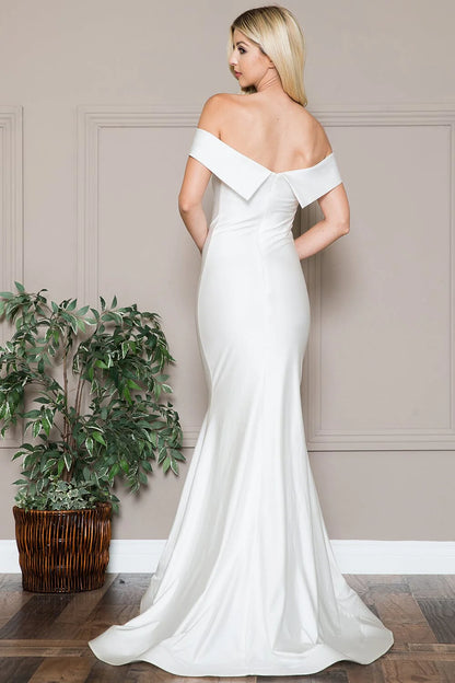 Shoulderless mermaid dress and floor length skirt