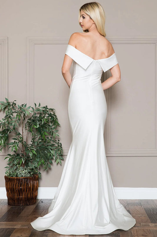 Shoulderless mermaid dress and floor length skirt