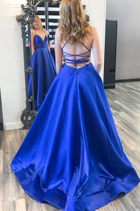 Simple Classic Empire-Waist Sleeveless A-Line Long Prom Formal Dress