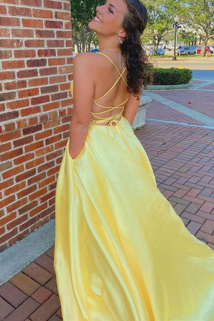 Simple Classic Empire-Waist Sleeveless A-Line Long Prom Formal Dress