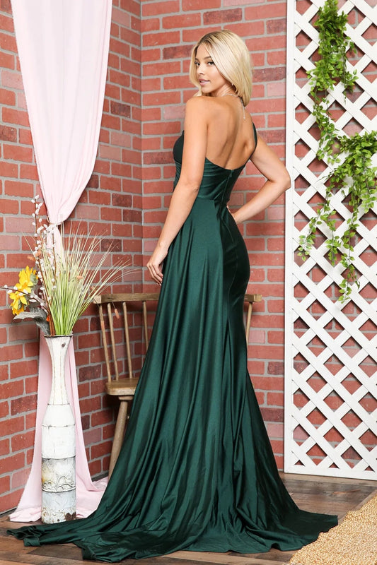 Single shoulder asymmetric mermaid and floor length skirt