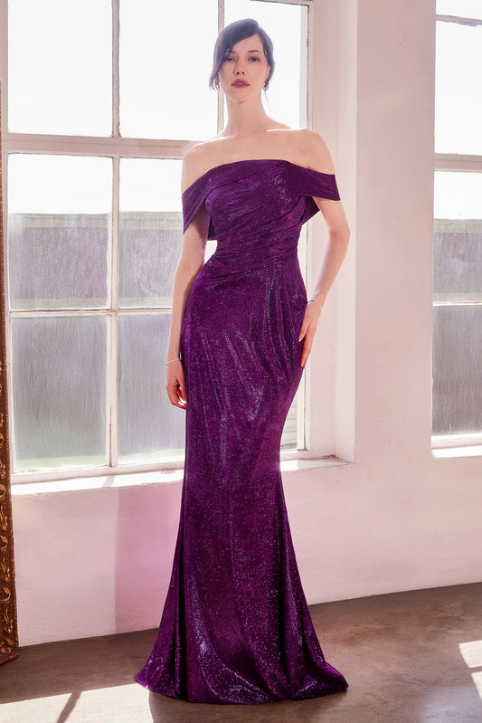 Sparkling mermaid one-piece shoulder strap pleated dress
