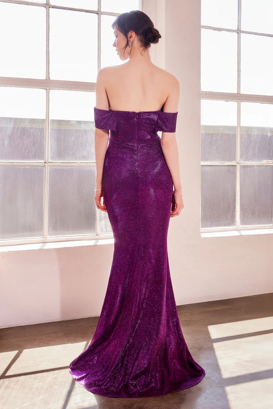 Sparkling mermaid one-piece shoulder strap pleated dress