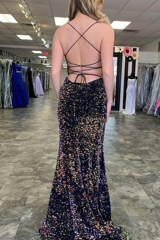 Sparkling mermaid sequin long formal dress