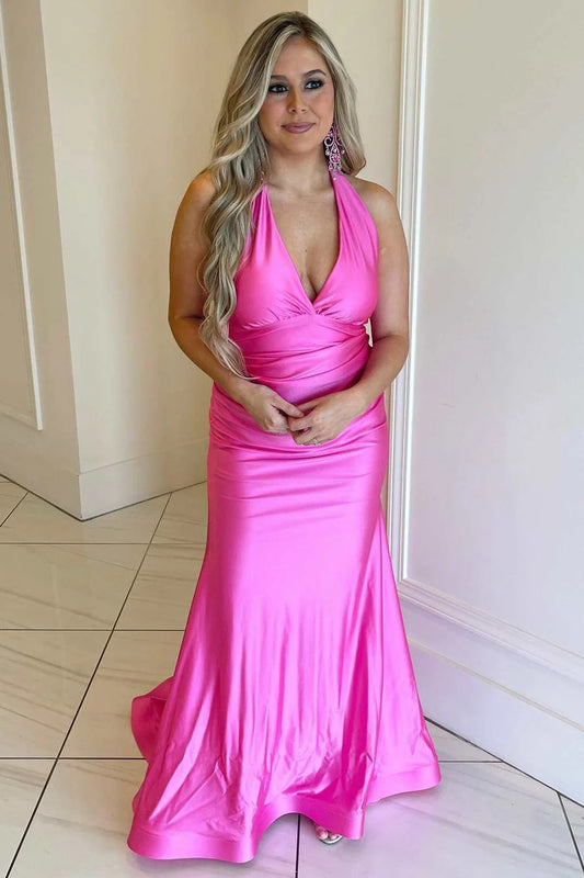 Strap up mermaid long ball dress with backless straps