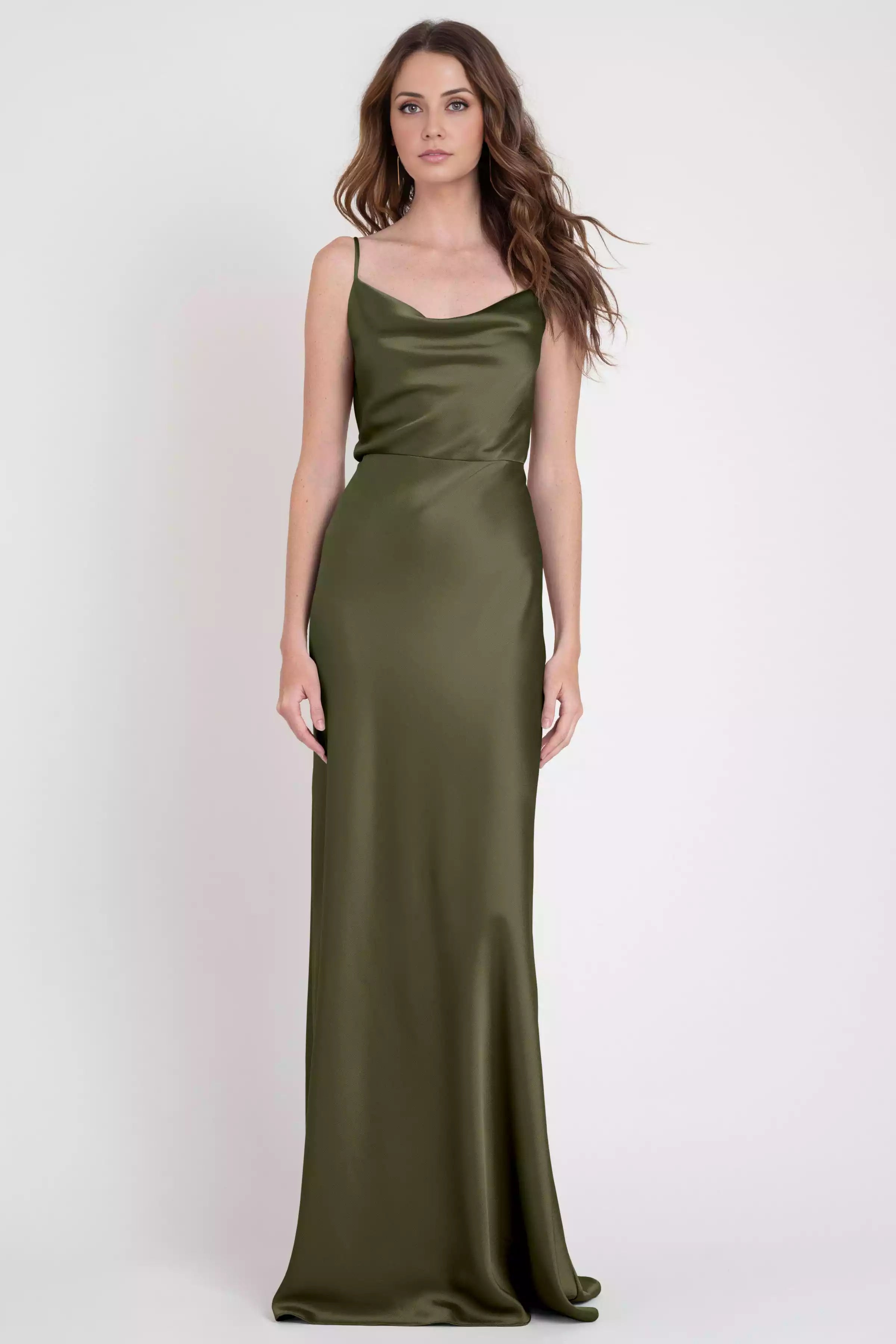 Stunning fashion camisole skirt cut with a hanging collar, luxurious satin slant cut half body tight corset, invisible back zipper, Evening Dresses