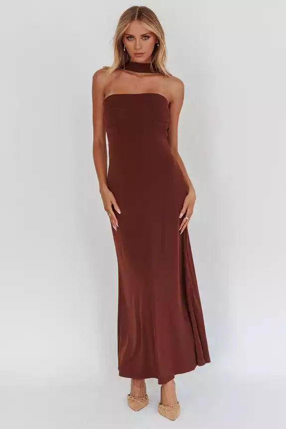 Stunning reverse neck lining with padded chest adjustable shoulder straps Prom Dresses