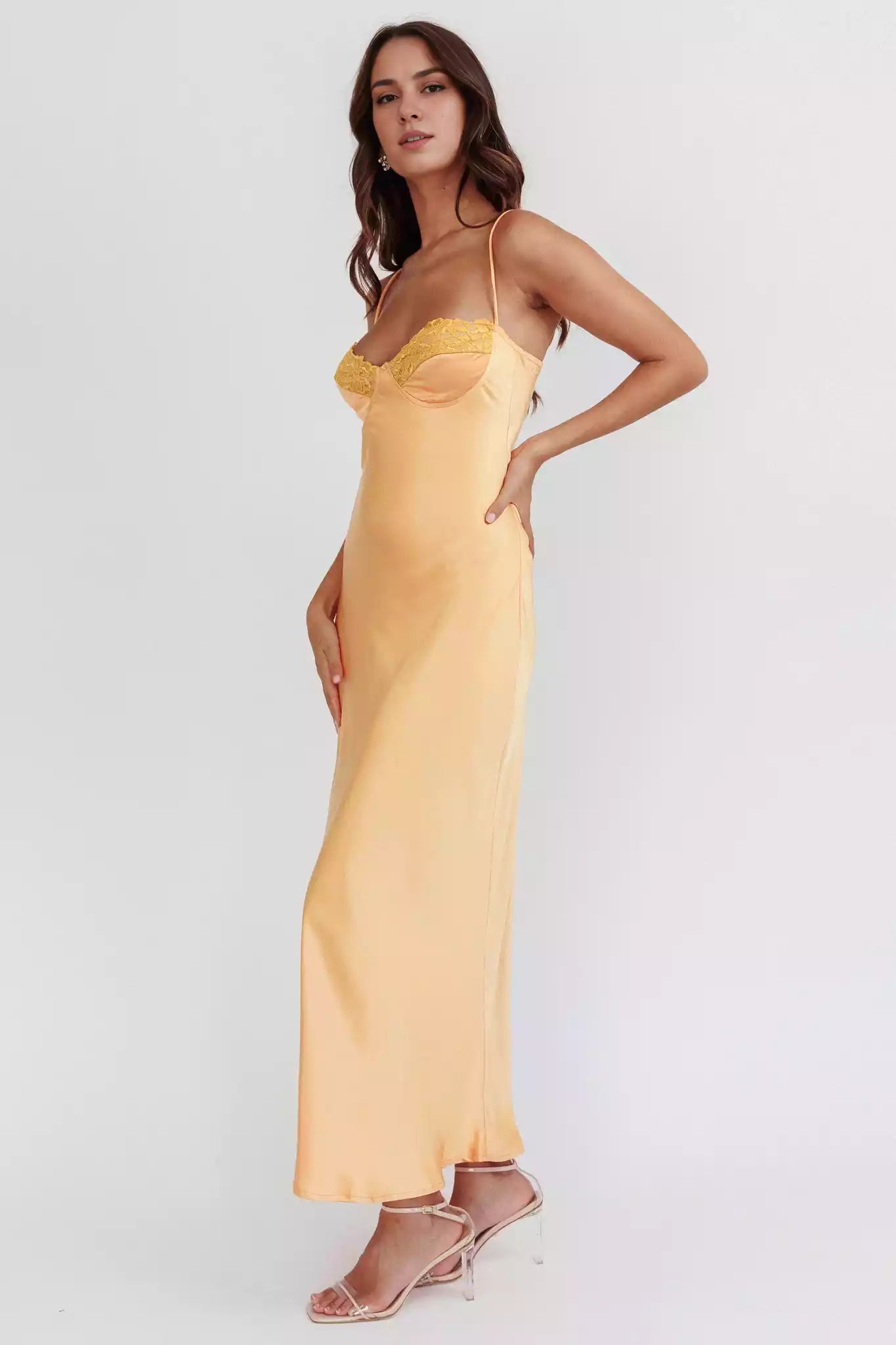 Stunning ultra long adjustable thin shoulder strap with hidden zipper on the back, unlined Bridesmaid Dresses