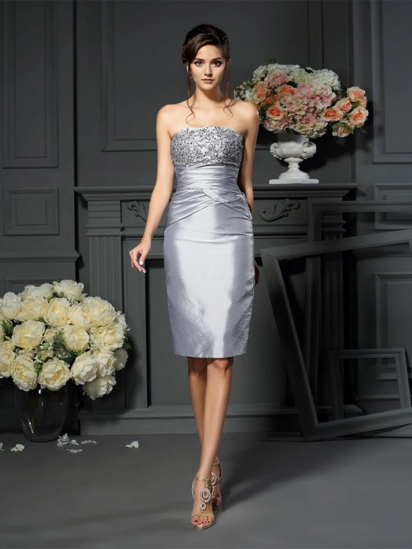 Sweetheart Sleeveless Knee length Beaded Bridal Mother Dress