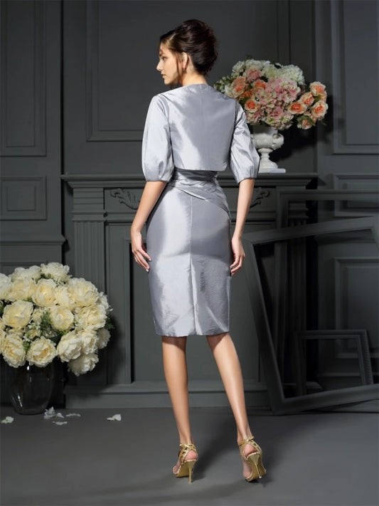 Sweetheart Sleeveless Knee length Beaded Bridal Mother Dress