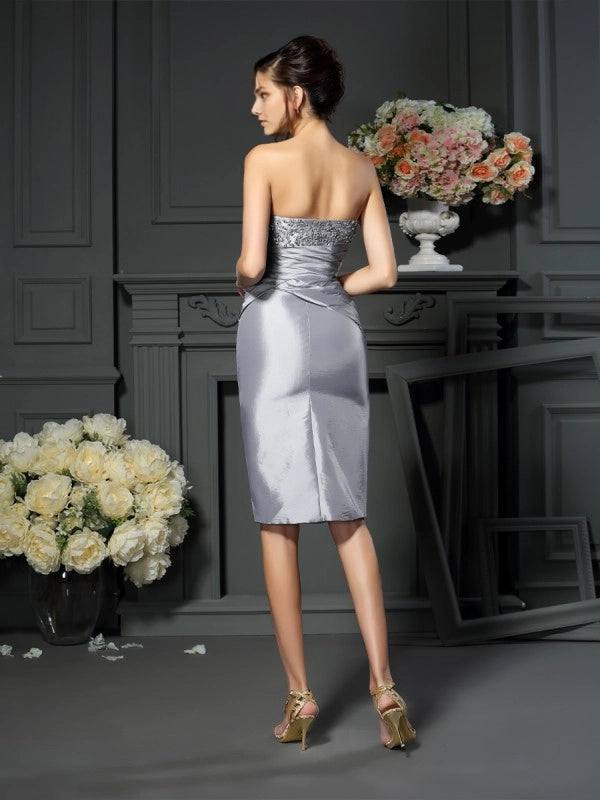Sweetheart Sleeveless Knee length Beaded Bridal Mother Dress