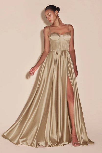 Thin camisole tight corset dress with side slit