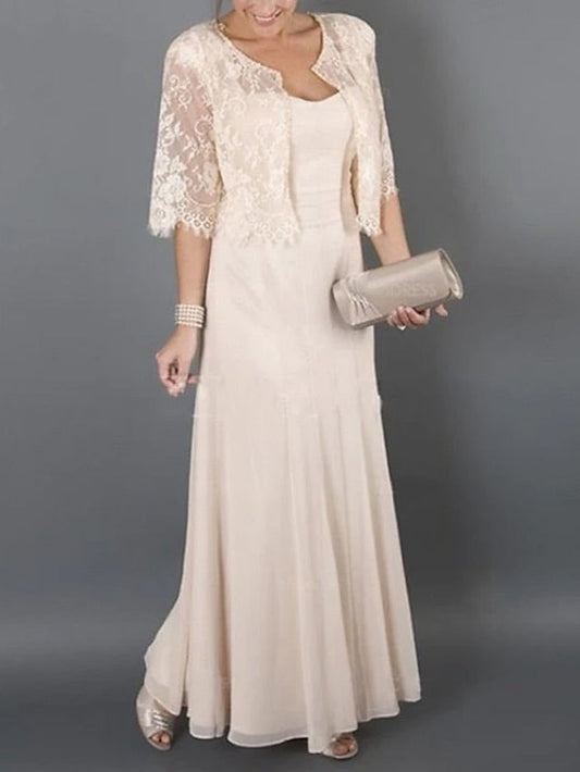 Princess Round Neck Sleeveless Lace Bridal Dress