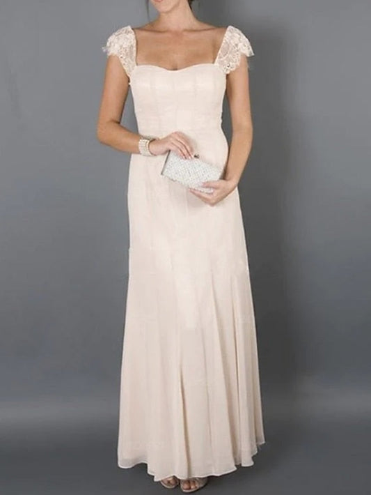 Princess Round Neck Sleeveless Lace Bridal Dress
